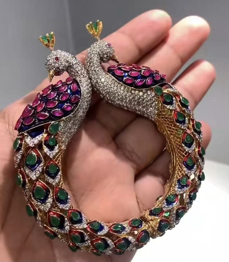 Meenakari — Enamel laid into gold, fired until the colour belongs to the metal.